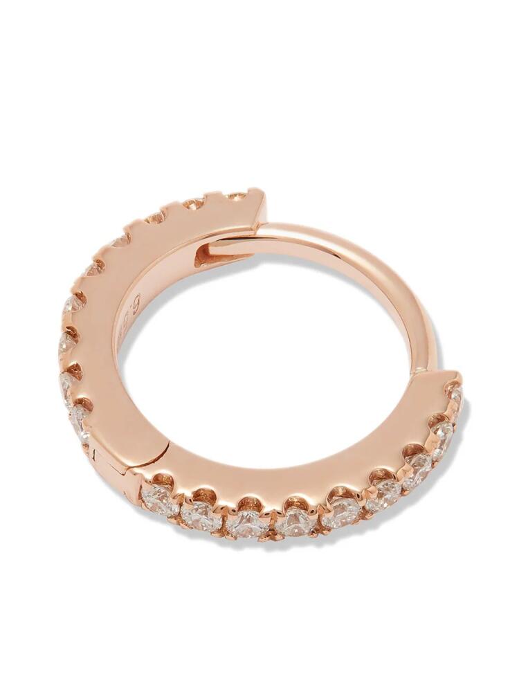 MARIA TASH 18kt rose gold Eternity diamond pave single earring - Pink Cover