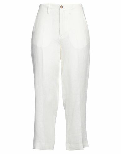 Kiltie Woman Pants Ivory Linen Cover