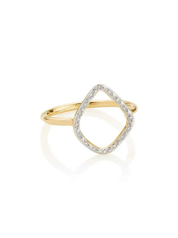 Monica Vinader Riva Diamond Hoop ring - Gold Cover