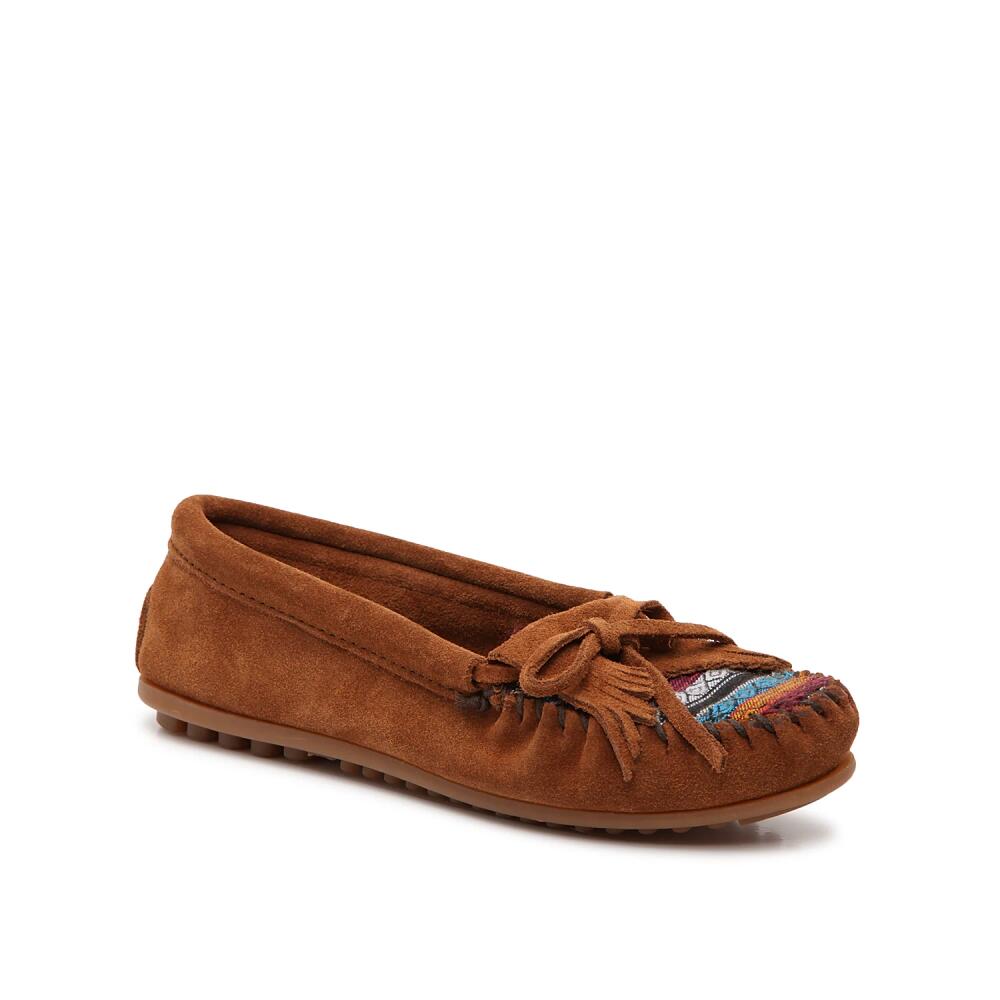 Minnetonka Kilty Moccasin | Women's | Cognac/Multicolor Cover