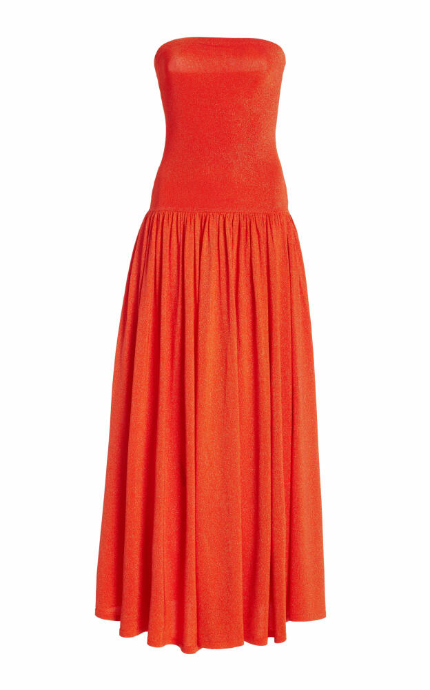 Zimmermann - Tranquility Pleated Strapless Maxi Dress - Red Cover