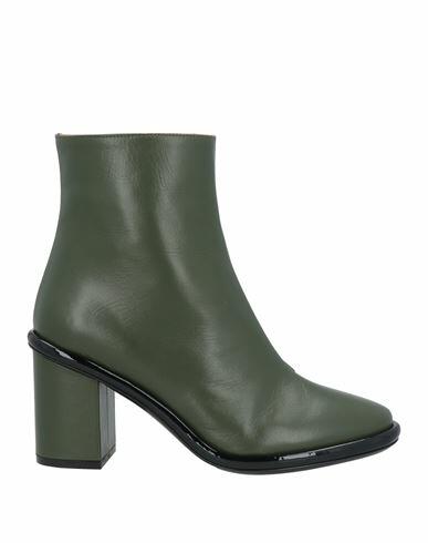 Roberto Festa Woman Ankle boots Military green Leather Cover