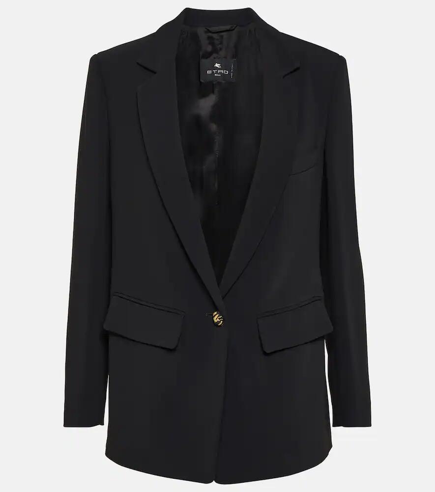 Etro Single-breasted cady blazer Cover