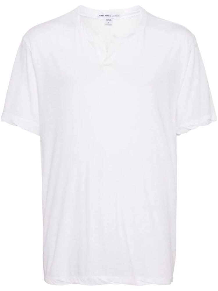 James Perse split-neck T-shirt - White Cover