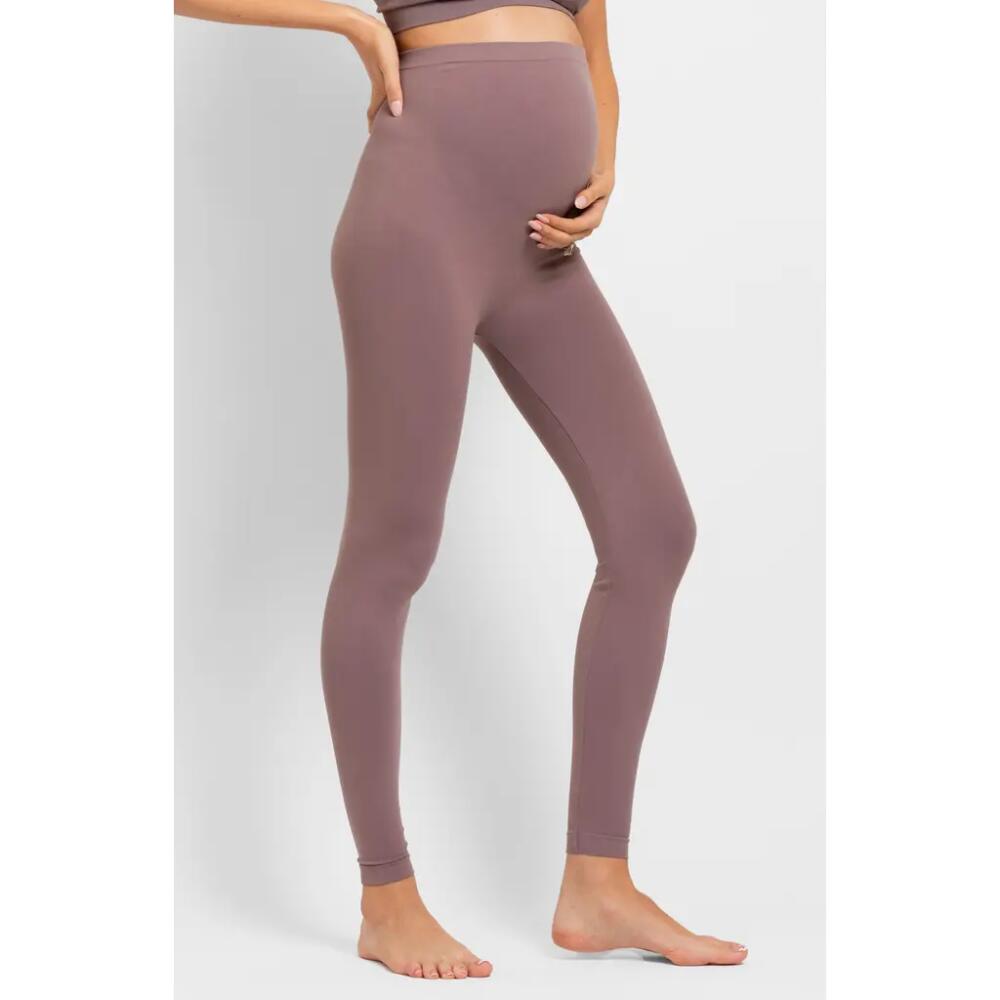 Seraphine Seamless Over the Bump Maternity Leggings in Mauve Cover