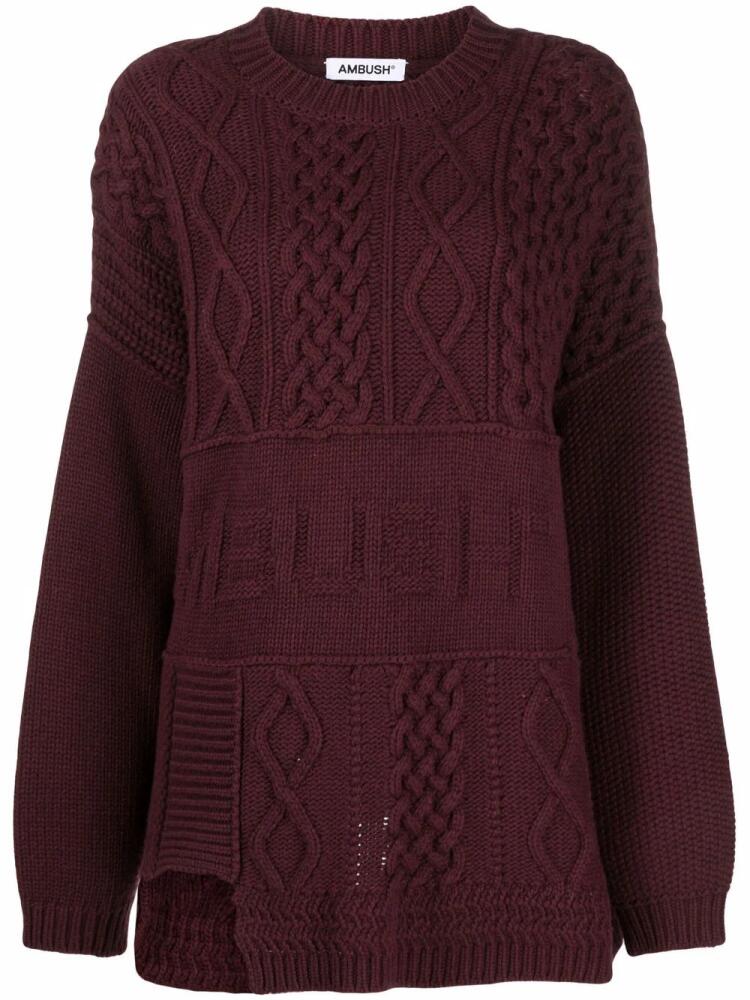 AMBUSH cable-knit jumper - Red Cover