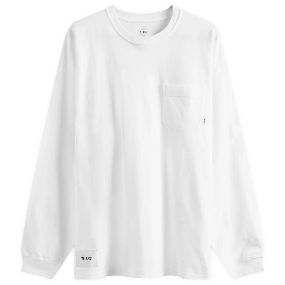 WTAPS Men's 12 Long Sleeve Printed T-Shirt in White Cover