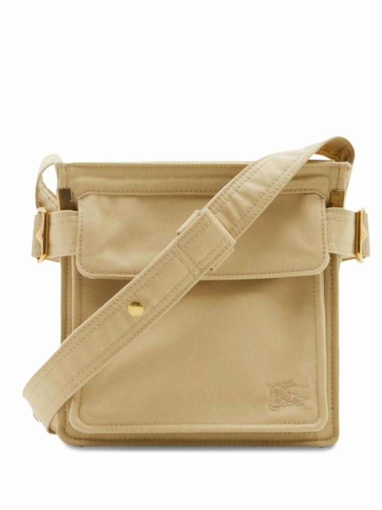 Burberry Trench logo-embroidered messenger bag - Neutrals Cover