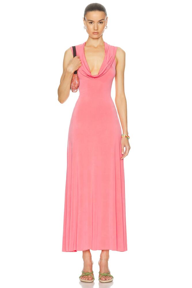 SIEDRES Sizy Maxi Dress in Coral Cover