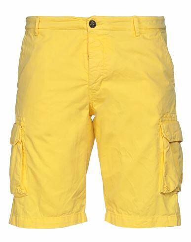 40weft Man Shorts & Bermuda Shorts Yellow Cotton Cover