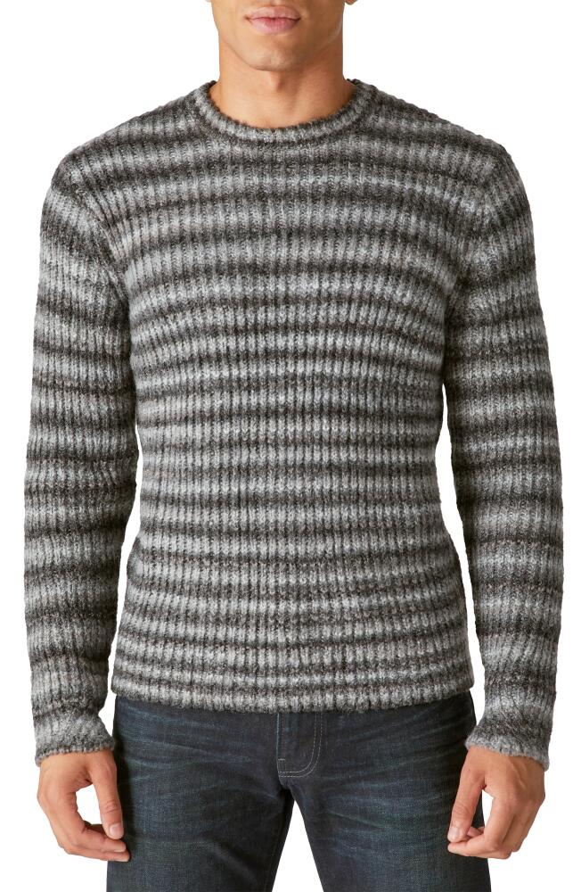 Lucky Brand Space Dye Crewneck Sweater in Dark Grey Combo Cover