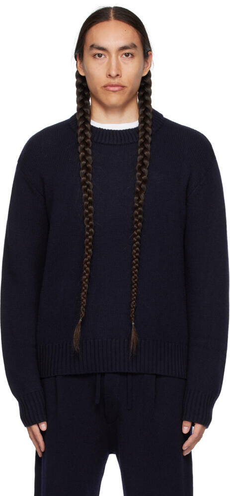 LISA YANG Navy Clarence Sweater Cover