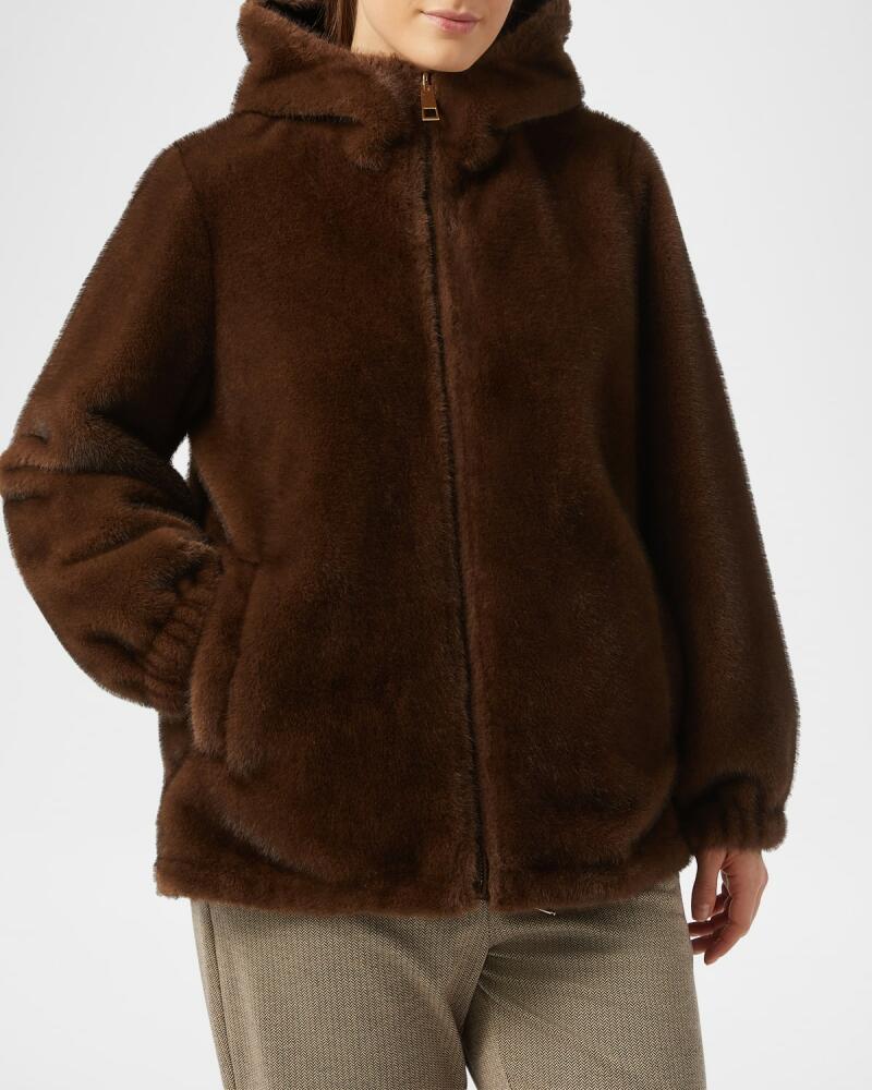 Marina Rinaldi Caprera Hooded Faux Fur Jacket Cover