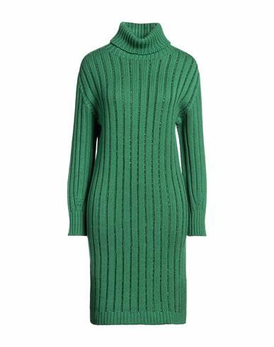 Ermanno Firenze Woman Mini dress Green Wool Cover