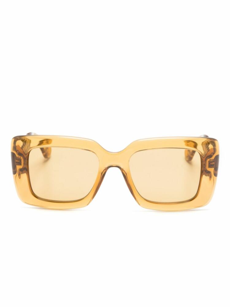 Lanvin braided-arms rectangle-frame sunglasses - Yellow Cover