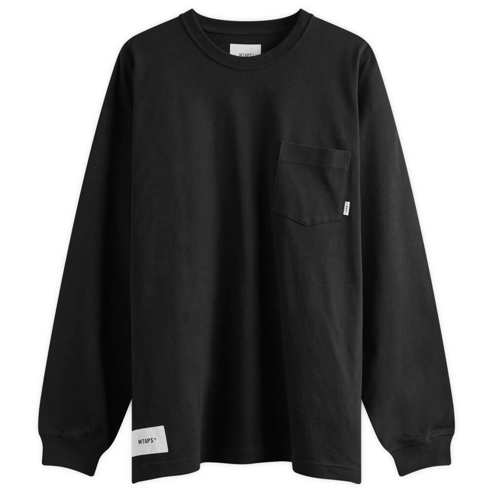 WTAPS Men's 12 Long Sleeve Printed T-Shirt in Black Cover