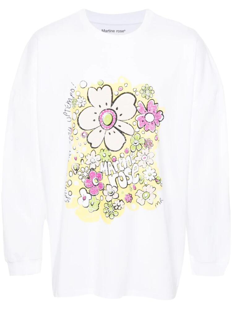 Martine Rose Festival Flower cotton T-shirt - White Cover