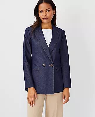 Ann Taylor The Petite Long Double Breasted Blazer Cover