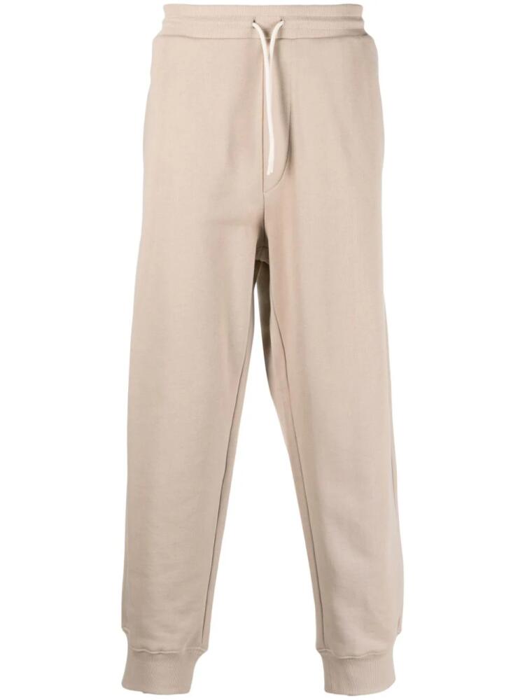 Emporio Armani drawstring organic cotton track pants - Neutrals Cover