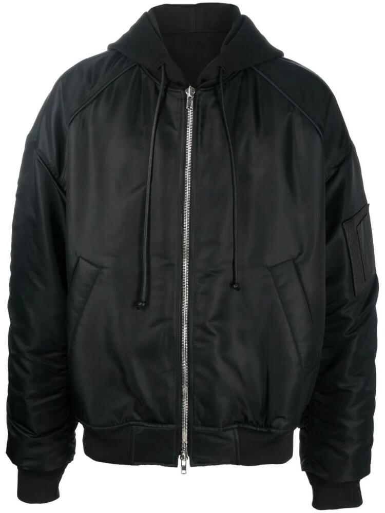 Juun.J hooded bomber jacket - Black Cover