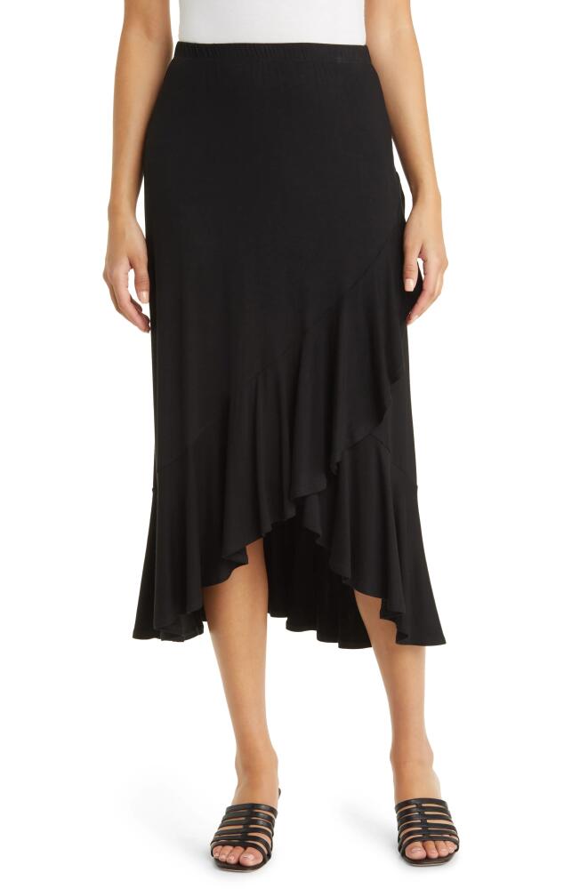 Loveappella Flounce Midi Skirt in Black Cover