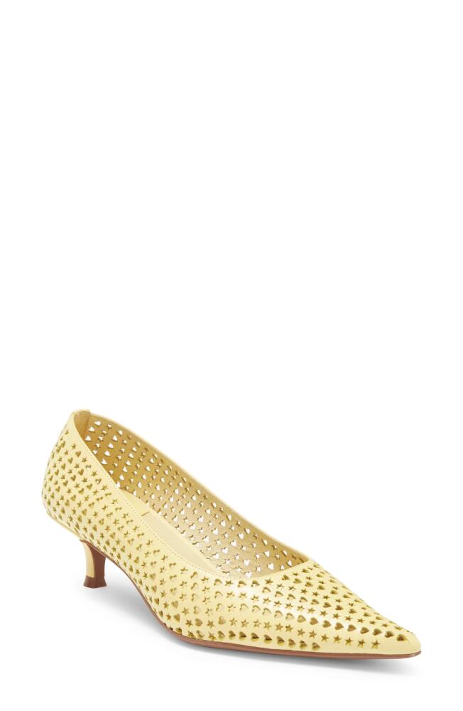 Jeffrey Campbell Alter-Ego Kitten Heel Pump in Light Yellow Cover