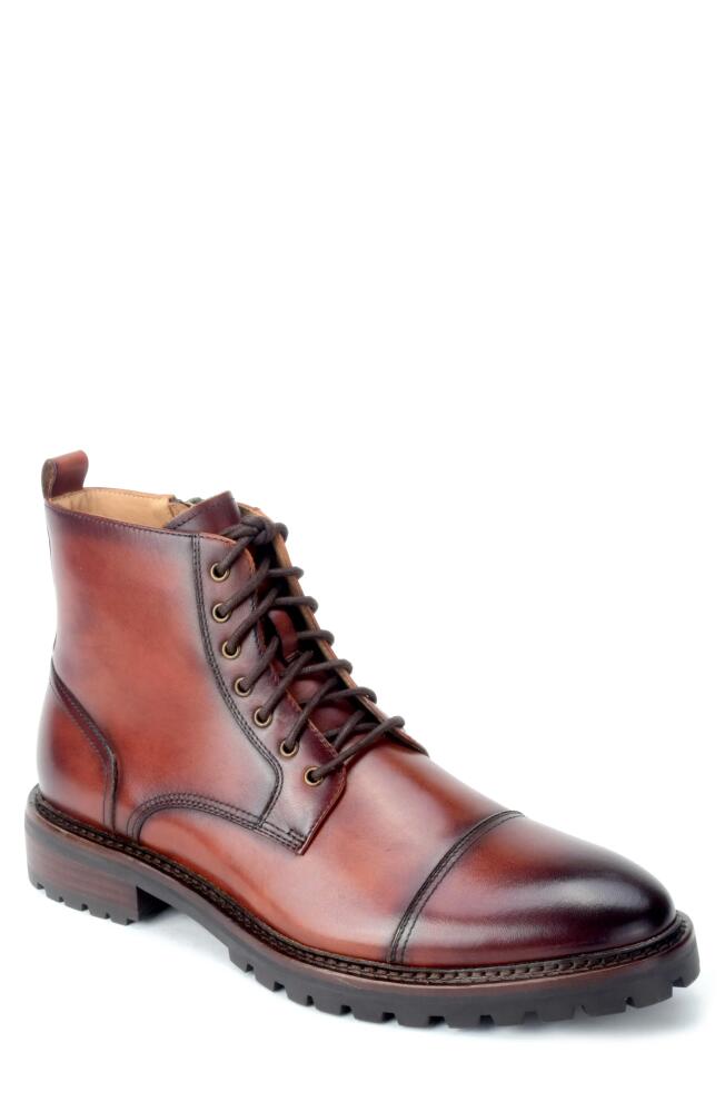 Warfield & Grand Tinley Cap Toe Boot in Chestnut Cover