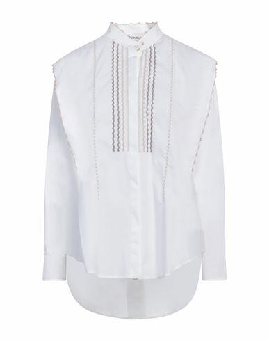 Dondup Woman Shirt White Cotton, Elastane Cover