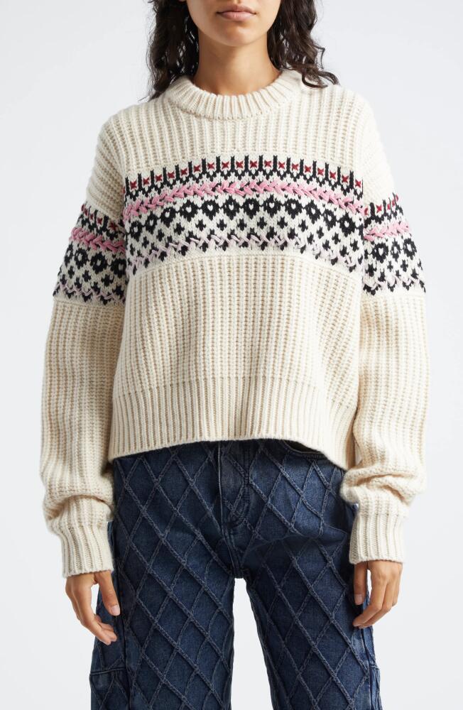 rag & bone Leigh Fair Isle Wool Sweater in Ivory Cover