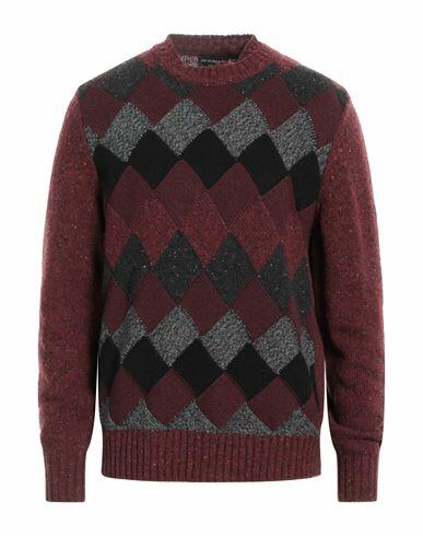 Emporio Armani Man Sweater Brick red Wool, Polyamide, Viscose Cover