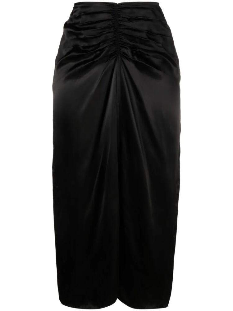 Lanvin gathered-waist midi skirt - Black Cover