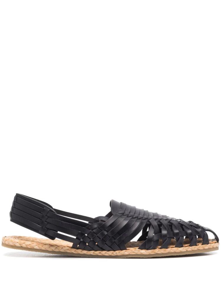 Saint Laurent interwoven-design espadrilles - Black Cover