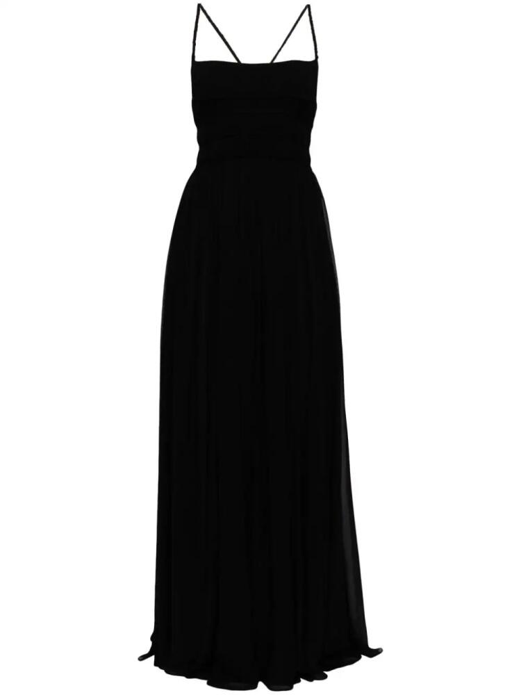 Ulla Johnson crossover-strap silk gown - Black Cover