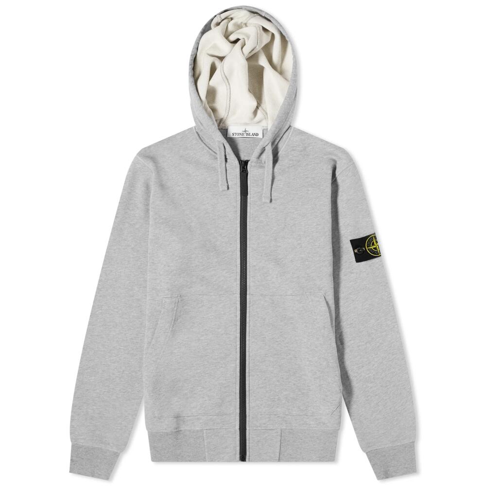 Stone Island Men's Garment Dyed Zip Hoodie in Grey Marl Cover