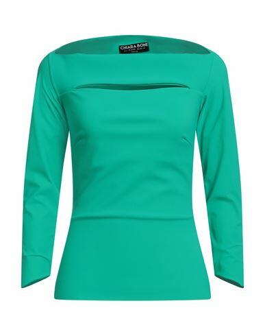 Chiara Boni La Petite Robe Woman T-shirt Green Polyamide, Elastane Cover