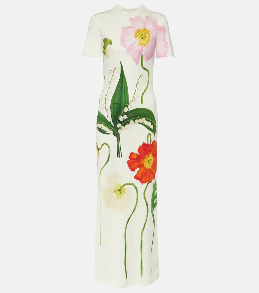 Oscar de la Renta Floral jersey maxi dress Cover