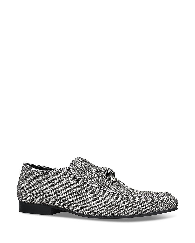 Kurt Geiger London Men's Hugh Eagle Head Herringbone Slip On Loafers Cover