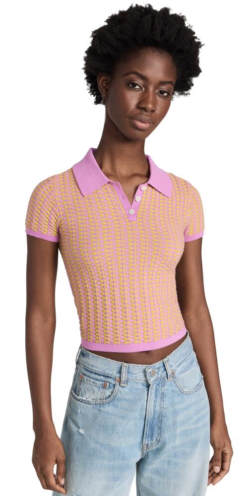 Guest in Residence Gingham Shrunken Polo Fuchsia/Citrine Cover