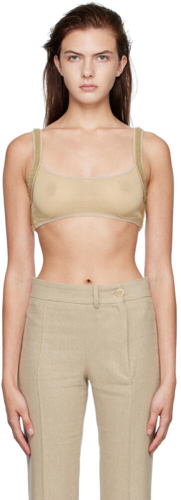 JACQUEMUS Brown 'Le Bandeau Ascosu' Bra Cover