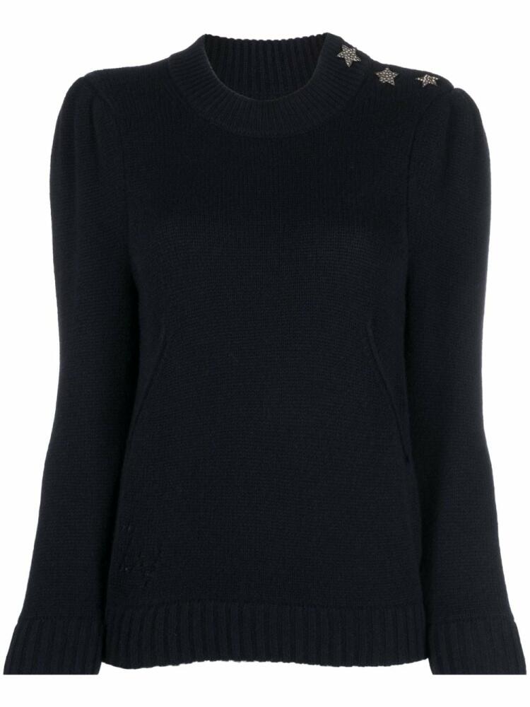 Zadig&Voltaire Betson embellished cashmere sweater - Blue Cover