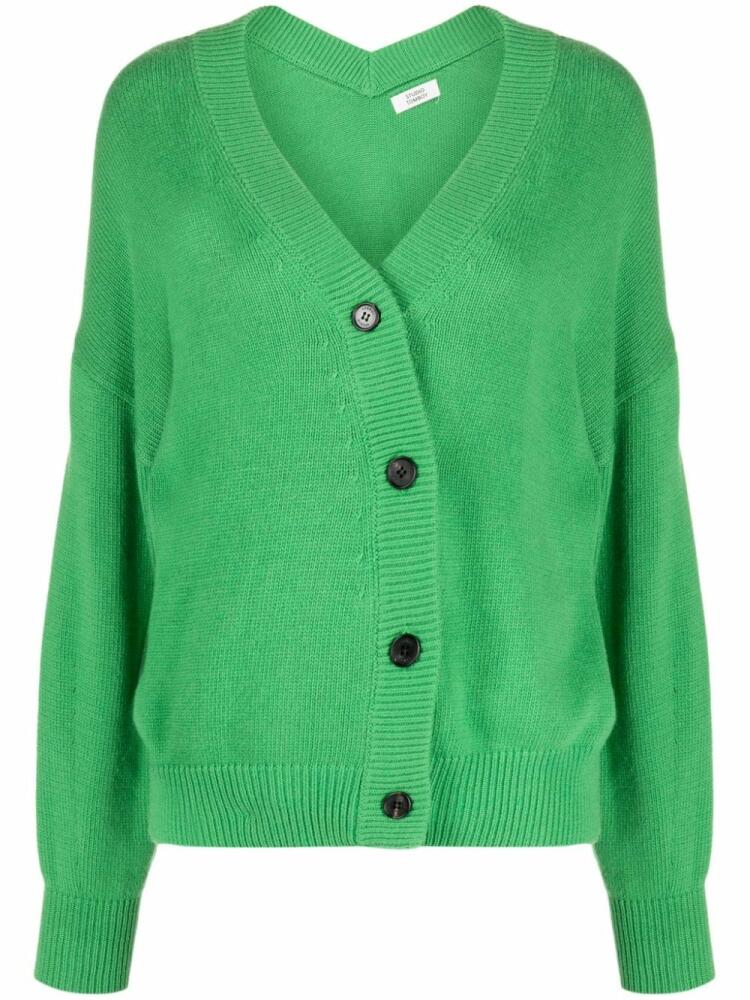 STUDIO TOMBOY Diagonal buttoned cardigan - Green Cover