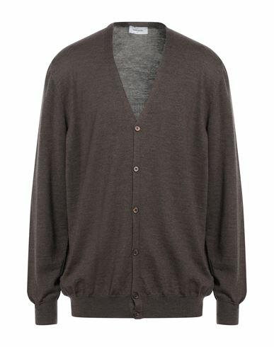 Gran Sasso Man Cardigan Brown Virgin Wool Cover