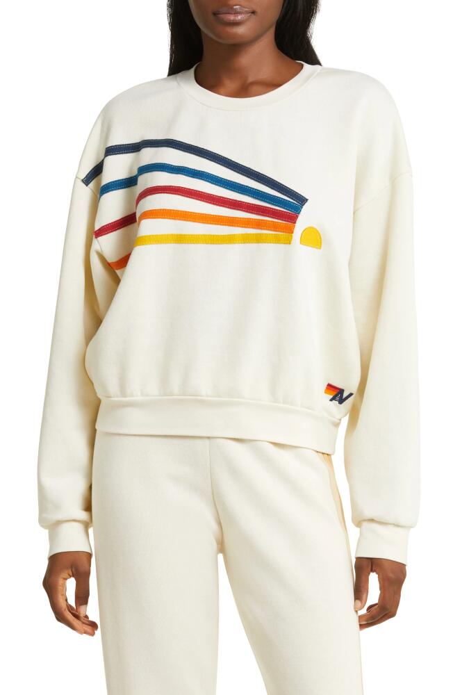 Aviator Nation Daydream Appliqué Graphic Sweatshirt in Vintage White Cover