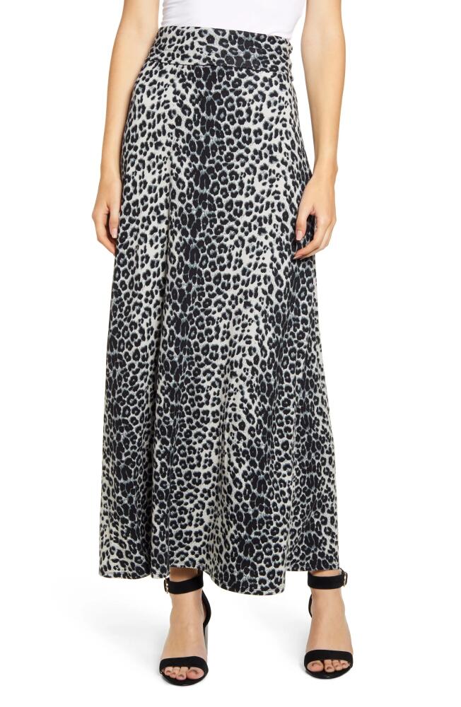 Loveappella Roll Top Maxi Skirt in Gray/Black Cover