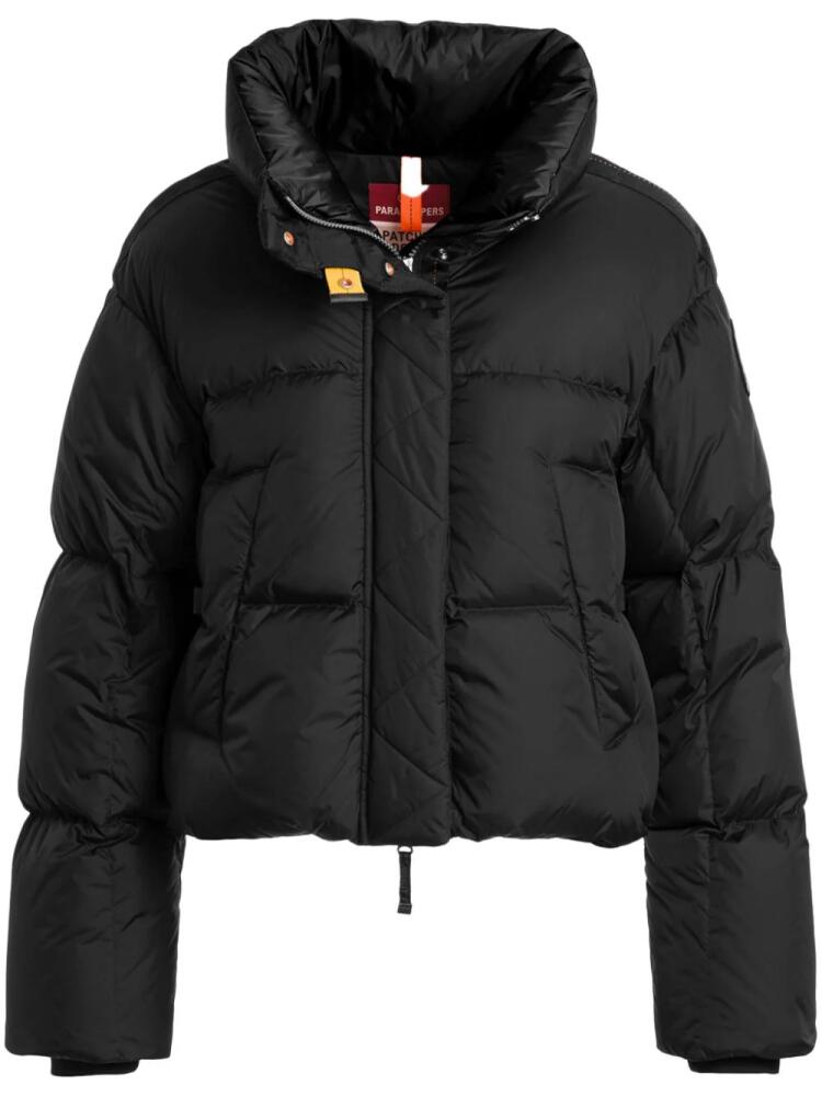 Parajumpers logo-patch puffer jacket - Black Cover