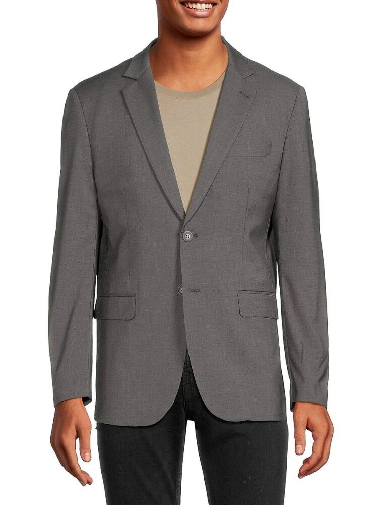 Tahari Men's Slim Fit Notch Lapel Blazer - Charcoal Cover