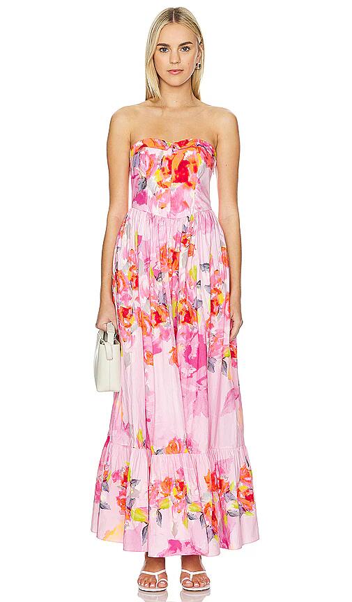 HEMANT AND NANDITA Corset Maxi Dress in Pink Cover