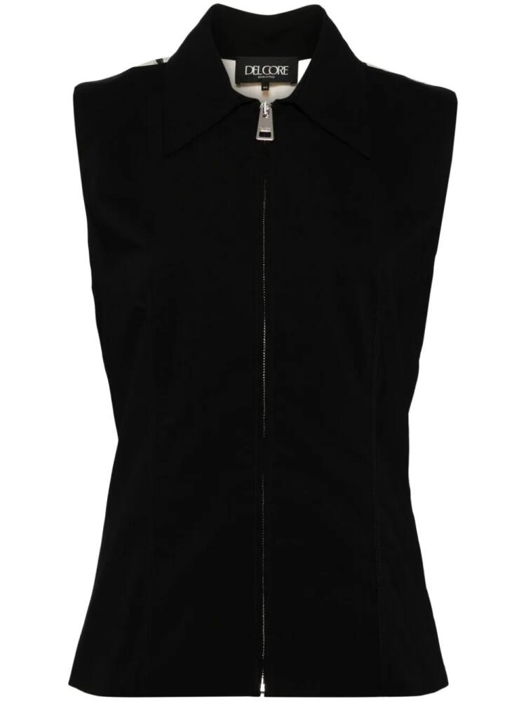 Del Core classic collar vest - Black Cover