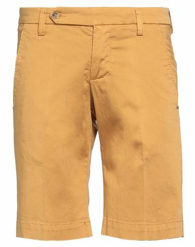 Entre Amis Man Shorts & Bermuda Shorts Ocher Cotton, Elastane Cover