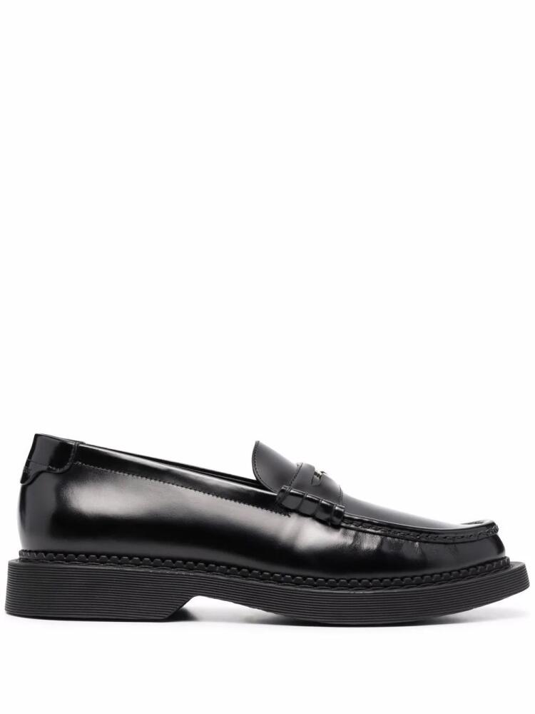 Saint Laurent Teddy Penny leather loafers - Black Cover